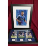 Framed and mounted signed photograph of Frank Lampard (COA enclosed) and a framed and mounted signed