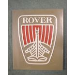 Large Rover advertising sign with Rover logo, 775mm x 920mm