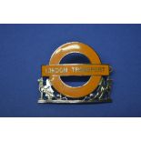 London Transport Underground Staff enamel cap pin badge by J R Gaunt