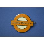 London Transport Underground Staff enamel cap pin badge by J R Gaunt