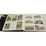 Folder containing approximately four hundred postcards of castles such as Beaumaris, Bellister,