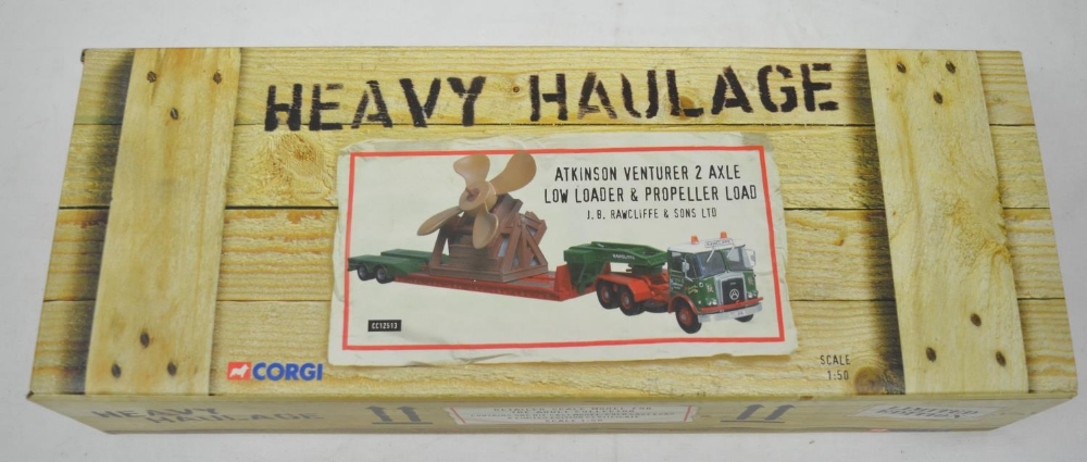 Boxed Corgi Atkinson Venturer two axle low loader and propeller load (near mint condition)