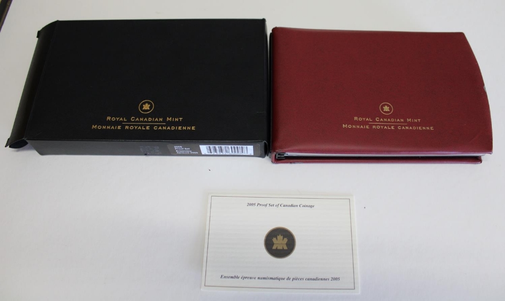 Royal Canadian Mint 2005 proof set of Canadian coinage, original case and cert. - Image 2 of 2