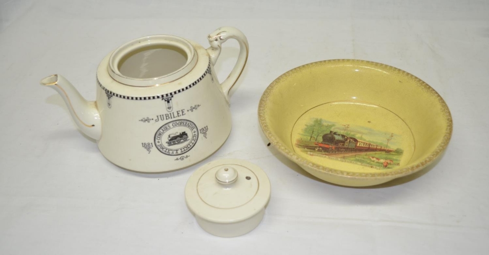 Collection of vintage and modern railway related crockery, cups, saucers, teapot, two LNER cathedral - Image 2 of 8