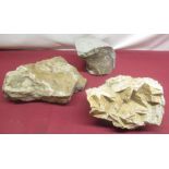Three large mineral specimens (3)