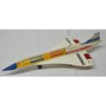 Alps battery operated "Supersonic" Concorde model with stand, no box. Tested and in reluctant