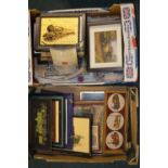 Framed pictures, photographs, prints, engravings etc (2 boxes)