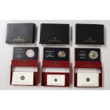 Royal Canadian Mint 2005 sterling silver proof 50 cent, 2006 silver proof CAD dollar and 2005 fine