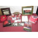 Football memorabilia for Doncaster Rovers including shirt, 125 year members medal, Doncaster