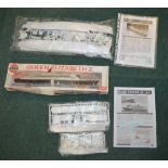 Three factory sealed small scale model ships of QEII, Revell Queen Mary, Revell Cunard set (3)
