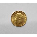 Geo.V 1912 half sovereign, condition F/VF