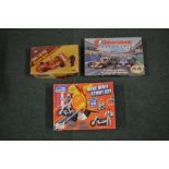 Boxed Sonic radio control 1970's Ferrari (full working condition), Silverstone Grand Prix board