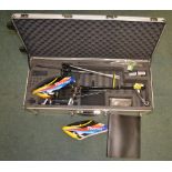 As new Align TRex 500ESP radio controlled electric powered helicopter, in metal flight case with