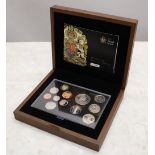 Royal Mint 2009 Executive Proof coin set, including Kew Gardens 50 pence, in original box with cert.