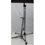 Adjustable chrome microphone stand, guitar stand (2)