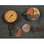 British Rail vintage pressure gauge by Hoopero and railway lion in use indicator (2)