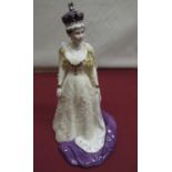 Coalport porcelain figure of Queen Elizabeth II, ltd ed 410/500 with original certificate