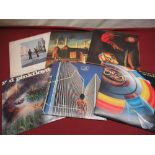 Collection of LP vinyl records including Pink Floyd, Mike Oldfield, ELO, Yes, Rolling Stones etc (