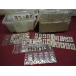 Large selection of cigarette card sets and loose to include Wills, Players, Gallaher etc (2 boxes)