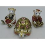 Royal Crown Derby Yorkshire Rose Tortoise ltd. ed. 499/1250, Scottish teddy "Fraser", another