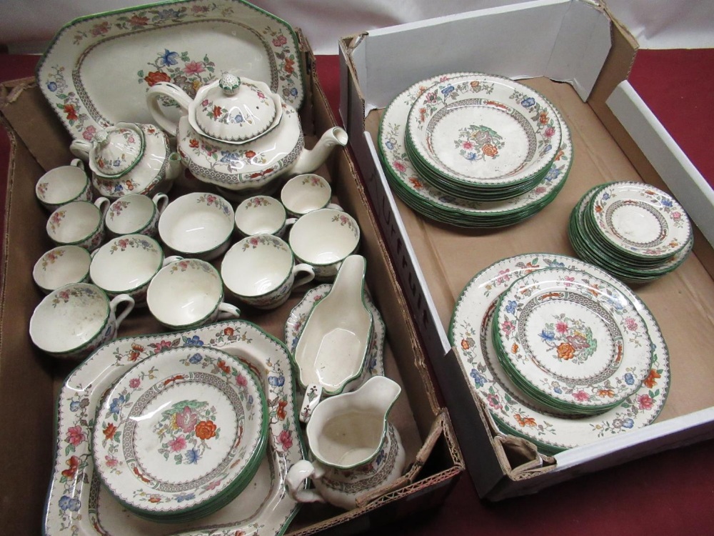 Copeland Spode Chinese Rose tea and dinner ware, comprising cups, saucers, tea plates, side