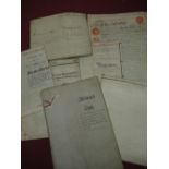 Collection of C19th deeds and indentures, some of local interest, Whitby etc