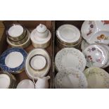 Various English ceramics including Wedgwood Cantata, & Marina, Coalport English Garden, two