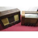 Mid C20th Bush AC II valve radio and a Marconiphone T21A radio (2)