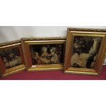 Three gilt framed crystoleums including semi naked women of classical form dated 1888 comadhiesel 39