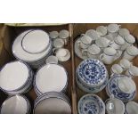 Thomas of Germany blue and white part dinner service, Zwiebelmuster Czech part tea service (2 boxes)