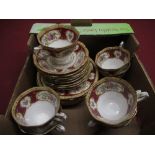 Royal Albert Lady Hamilton pattern tea set, 24 pcs