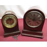 Early C20th dome topped mantel clock by Dyson & Sons Leeds, with chiming movements and another