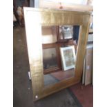 Modern gilt frame bevel edged wall mirror W95cm H125cm