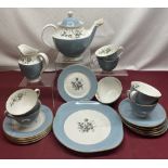 Royal Doulton ?Rose Elegans? tea set for six, including teapot, teacups, sugar bowl etc (22 piece)