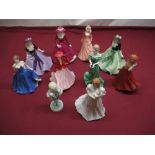 Royal Worcester figures to include August, Monday Boy, New Born, Isabelle, Gemini, November,