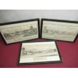 Set of three frames and mounted horse racing prints; 'Northumberland Races 1826', 'Northumberland