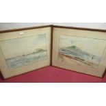 English School (C20th); Sailing vessel at sea and another similar, watercolour, signed G. Morris (