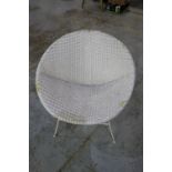 Circa 1960/1970 satellite style woven chair on metal frame work