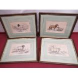 After J. Stewart (British C19th); Four framed and mounted prints of breeds of sheep; plate 14: