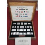 Sterling silver "The Stamps of Royalty" Ltd Edition 4757/ 10,000 with COA, in velvet lined fitted