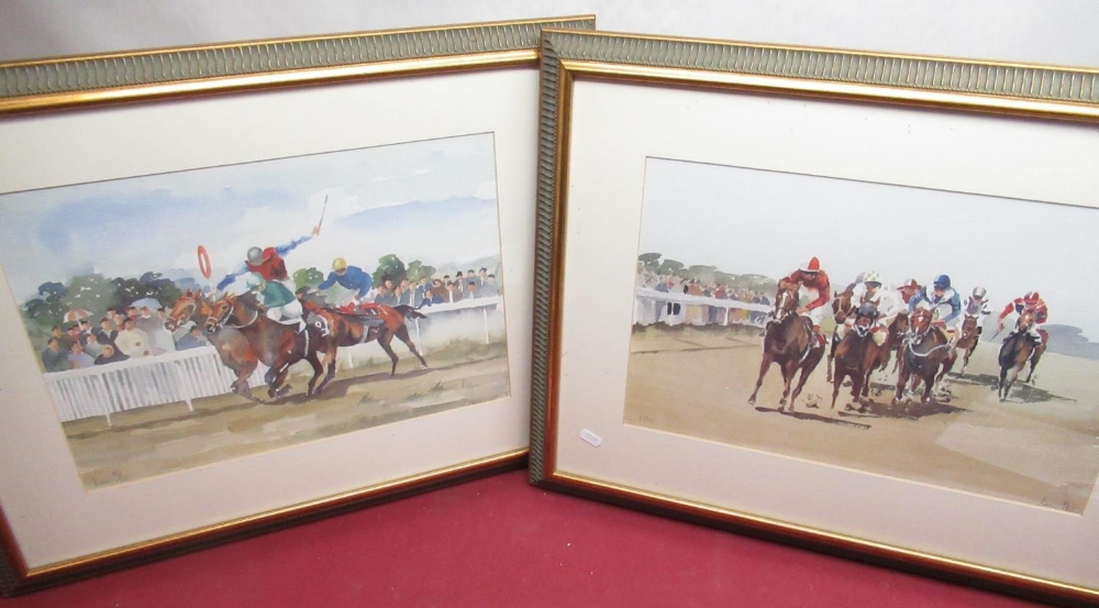 Two limited edition prints after Stanley Keen, both horse racing scenes, numbered 80/850 and 89/850,