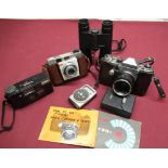 Topcon R 35mm camera with 1:1.8cm lens (A/F) with original instructions and leather case, Kodak