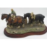 Border Fine Arts "Coming Home" model no. JH9, on wooden base