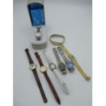 1970s style ladies Avia gold plated cocktail watch integral bracelet, other ladies Quartz watches