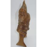 Black Forest carved nutcracker in the form of a gnome, H23cm