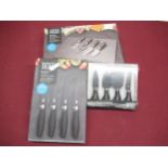 Taylor's Eyewitness Brooklyn slate cheese board and cheese knife set, similar four piece steak knife