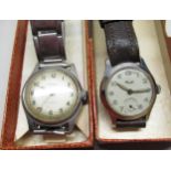 1950 Timex waterproof hand wound wrist watch, stainless steel case on expanding bracelet, vintage