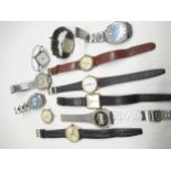 Sekonda wristwatch alarm, 1970s Limit hand wound wristwatch and a selection of other wristwatches
