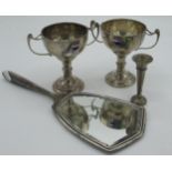 Geo.V hallmarked Sterling silver miniature prize cup inscribed 'Cross-Country, W.J. Stirling, 1928';