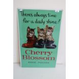 "Cherry Blossom Shoe Polish" advertising tin sign (45cm x 68cm)